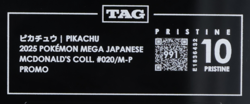 2025 Pokemon Mega Japanese McDonald's Collection Pikachu TAG 10 Pristine (991) - Image 3