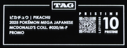 2025 Pokemon Mega Japanese McDonald's Collection Pikachu TAG 10 Pristine (992) - Image 3