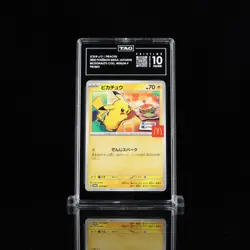 2025 Pokemon Mega Japanese McDonald's Collection Pikachu TAG 10 Pristine (993) - Image 1