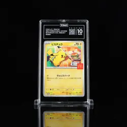 2025 Pokemon Mega Japanese McDonald's Collection Pikachu TAG 10 Pristine (993) - Image 1