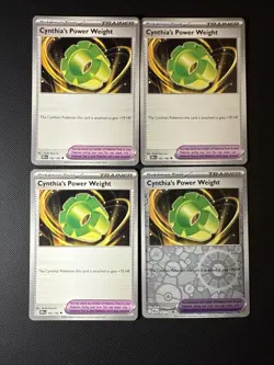 [4x Playset] Cynthia's Power Weight 162/182 SV10: Destined Rivals (DRI) Pokemon - Image 2