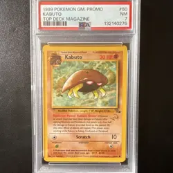 Pokemon Kabuto 1999 Top Deck Magazine Promo #50/62 PSA 7 Regular Finish - Image 1