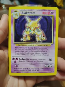 Pokemon Alakazam Holo Rare - Base Set - WotC 1999 - Played - Image 1