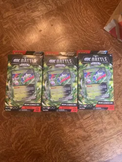 Lot Of 3 POKEMON TCG 2X IRON LEAVES 2X Tapu Koko EX BATTLE DECK FACTORY SEALED - Image 1