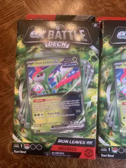 Lot Of 3 POKEMON TCG 2X IRON LEAVES 2X Tapu Koko EX BATTLE DECK FACTORY SEALED - Image 2