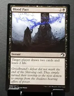 MTG 088/277 BLOOD PACT Instant Innistrad: Midnight Hunt common card⚔NM/MT - Image 1