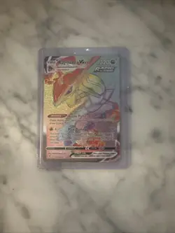 Pokemon TCG Rayquaza VMAX Holo Rainbow Secret Rare Card Evolving Skies 217/203 - Image 3