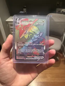Pokemon TCG Rayquaza VMAX Holo Rainbow Secret Rare Card Evolving Skies 217/203 - Image 5