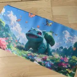Bulbasaur Rubber Playmat Play Mat For Tcg Trading Card Game Pokemon Mouse Pad - Image 1