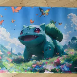 Bulbasaur Rubber Playmat Play Mat For Tcg Trading Card Game Pokemon Mouse Pad - Image 2