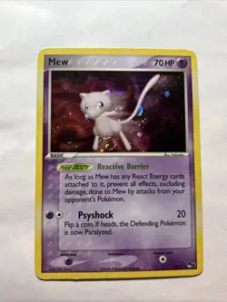 Mew 4/17 POP Series 4 Promo Pokemon Card Holo Foil Rare *SWIRL And ORBS* -MP - Image 1