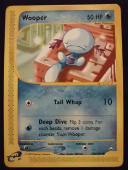 Wooper 66/147 Pokemon Trading Card Game eCard Aquapolis Near Mint NM TCG - Image 1