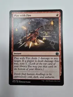 Play with Fire Innistrad: Midnight Hunt Regular Mtg Magic The Gathering - Image 1