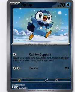 Piplup - Reverse Holo Common ME02: Phantasmal Flames 027/094 NM Pokemon - Image 1