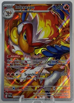 Pokemon TCG Infernape 173/167 IR S&V06 Twilight Masquerade 2024 [NM] - Image 1