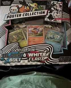 Pokemon TCG SV10.5 Black Bolt & White Flare Unova Poster Collection Box Sealed - Image 2