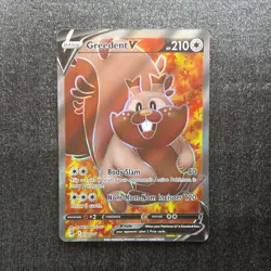 Pokemon Greedent V 256/264 Fusion Strike Sword & Shield FULL ART - Image 1