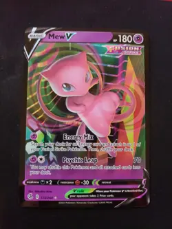 Pokemon Mew Lot: Mew V 113/264 (x4) Mew Vmax 114/264 (x4) Off Center Abd Damaged - Image 2