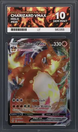 Pokemon Charizard VMAX 020/189 Full Art Darkness Ablaze Perfect ACE 10 - Image 1