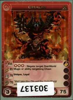 (303137) CHAOR 105/85/70/70/75 (3 Max Stats) Ultra Rare Foil Chaotic Card - Image 1