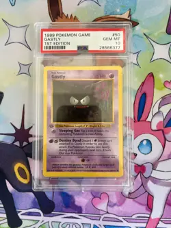 PSA 10 Gastly 50/102 Base Set (1st Edition & Shadowless) Pokemon Card - Image 1