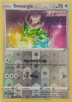 209/264 SMEARGLE REVERSE HOLO FUSION STRIKE POKEMON CARD - Image 1