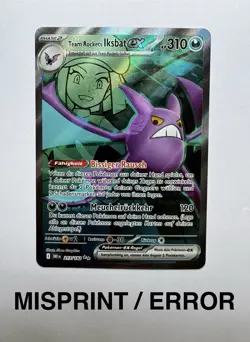Pokemon Misprint Team Rockets Crobat / Iksbat ex DRI 217/182 German Error Card - Image 1