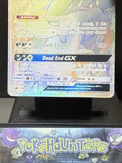 Pokemon Card Darkrai GX 158/147 Burning Shadows Secret Rainbow Rare Near Mint - Image 3