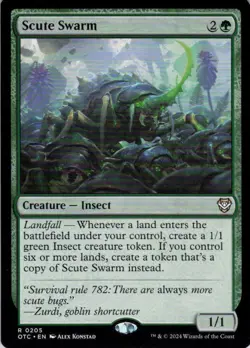 MTG Scute Swarm (205) | NM | Commander: Outlaws of Thunder Junction {OTC} - Image 1