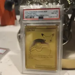 PSA 8 - Pikachu V Gold & Poke Ball Gold SWSH145/SWSH146 Pokemon TCG Celebrations - Image 4
