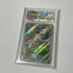 Meowth 106 /094 ACE 10 Phantasmal Flames Pokemon Perfect Subgrades TCG - Image 1