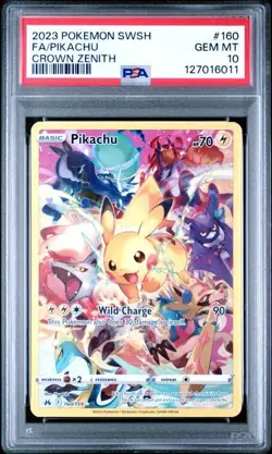 2023 Pokemon Sword And Shield Crown Zenith Fa/Pikachu Crown Zenith PSA 10 - Image 1