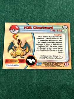 1999 Topps Pokemon TV Animation Edition #06 Charizard NM - Image 2