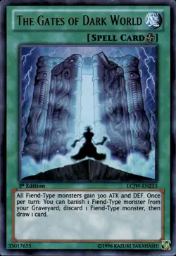 The Gates Of Dark World - Ultra Rare 1st Edition LCJW-EN253 - MP - YuGiOh - Image 1