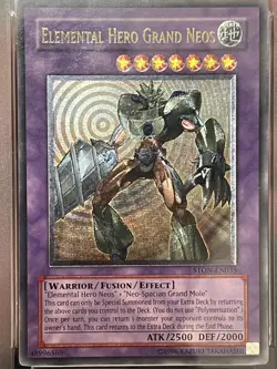 Yugioh - Elemental Hero Grand Neos STON-EN035 Ultimate Rare PSA 9 Unlim - Image 3