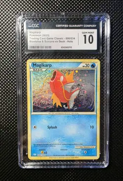 Magikarp Holo Pokemon Card # 006/034 2023 CGC Graded Gem Mint 10 Blastois Deck - Image 1