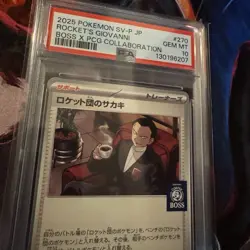 Pokemon TCG Giovanni Coffee Boss Promo Card PSA 10 - Image 2