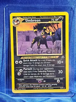 Umbreon 32/75 Neo Discovery Rare Pokemon Card LP - Image 1