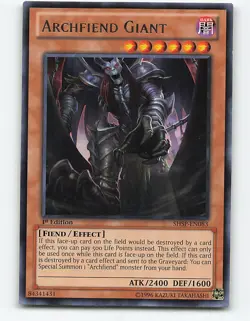 Archfiend Giant #SHSP-EN083 Rare 1st edition Yugioh Card - Image 1