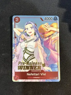 One Piece Card Game Nefeltari Vivi Winner Pre-Release ST01-009 English LP - Image 1