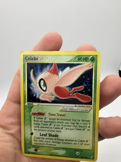 Pokemon Card Holo Celebi Gold Star 100/100 HP ex Crystal Guardians Damaged Card - Image 3