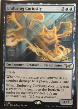MTG Enduring Curiosity DSK Duskmourn Rare Regular NM - Image 1