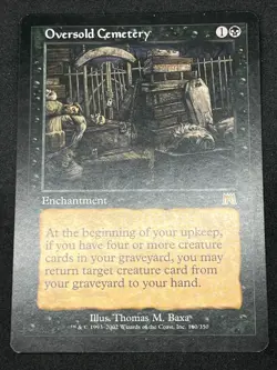 Magic the Gathering MTG Oversold Cemetery Black Onslaught Rare - Image 1