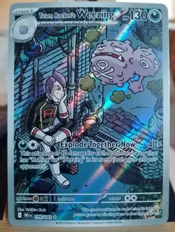 Pokemon TCG Team Rocket's Weezing 199/182 IR Destined Rivals - English (NM) - Image 1