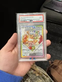 2025 POKEMON SVP EN-SV BLACK STAR PROMO #174 EEVEE EX PSA 9 - Image 1