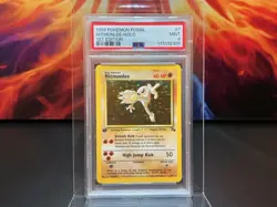 1999 POKEMON FOSSIL 1ST EDITION #7 HITMONLEE HOLO PSA 9 MINT 🐦‍🔥 - Image 1