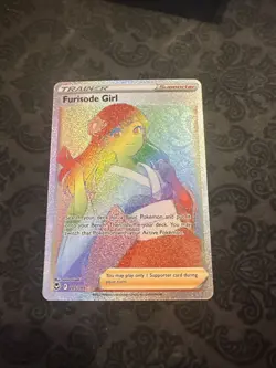 Furisode Girl 205/195 Pokemon Silver Tempest Rainbow Secret Rare Holo - Image 1