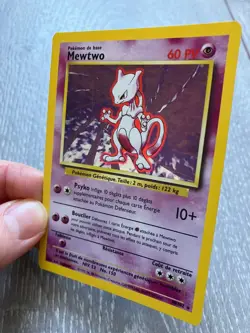 Carte Pokemon HOLO MEWTWO 10/102 Set de Base Wizards FR - NMint - Image 2