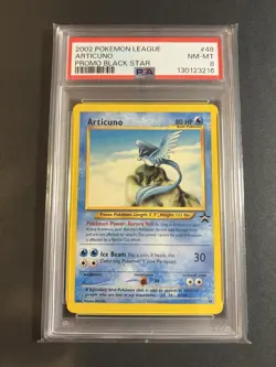 2002 POKEMON LEAGUE PROMO BLACK STAR #48 ARTICUNO PSA 8 - Image 1