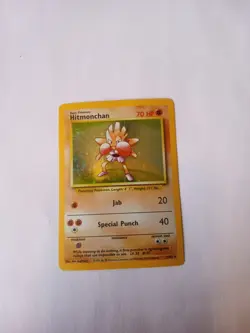 Pokemon TCG Hitmonchan Base Set 7/102 Holo 1999-2000 Wizards Base Set Copyright - Image 1
